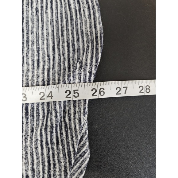 Athleta‎ Gray White Striped Sleeveless Tank Top Size M Stretch Knit Casual - Picture 4 of 5